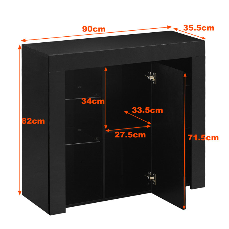 Adamariz 90cm Sideboard, Black