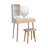 Bove Vanity Table Set with 3 Modes Adjustable Brightness Mirror with Free Stool