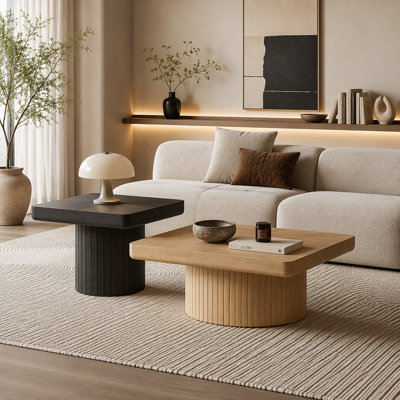 Wood Nesting Coffee Table Set