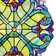 12"H Blue Tiffany Stained Glass Window Panel