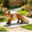 Figurine de renard roux sauvage en résine