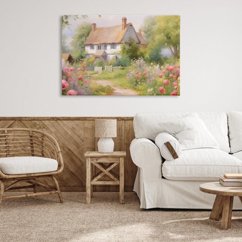 Toile de jardin remplie de nature, design par Nini Art, H 30 po x l 45 po