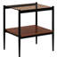Table basse et tables de bout en verre trempé 3, rangement, décor de salon moderne, brun de 3 tables, combinaison,