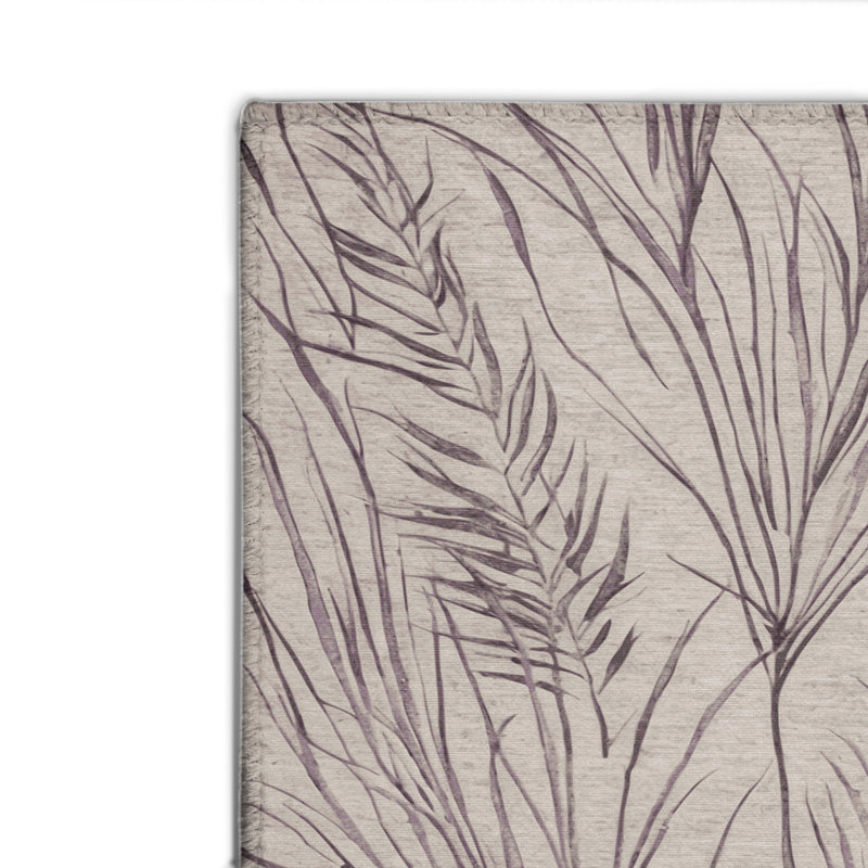 Tapis d'intérieur et d'extérieur gris Botanical, Rectangle 4pi x 6 pi