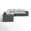 Ensemble modulaire toutes saisons avec sièges confortables pour 4 personnes, structure antirouille et coussins lavables à la machine
