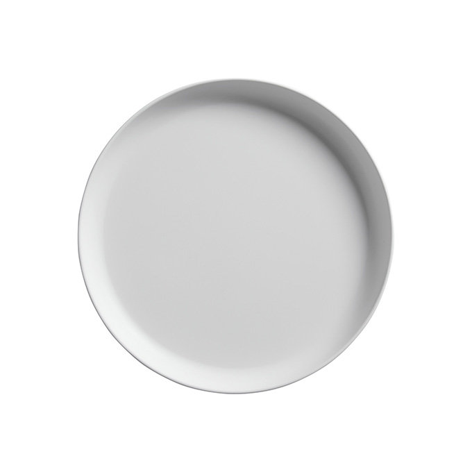 White Melamine Round Coupe Rim Salad Plate 8.8"