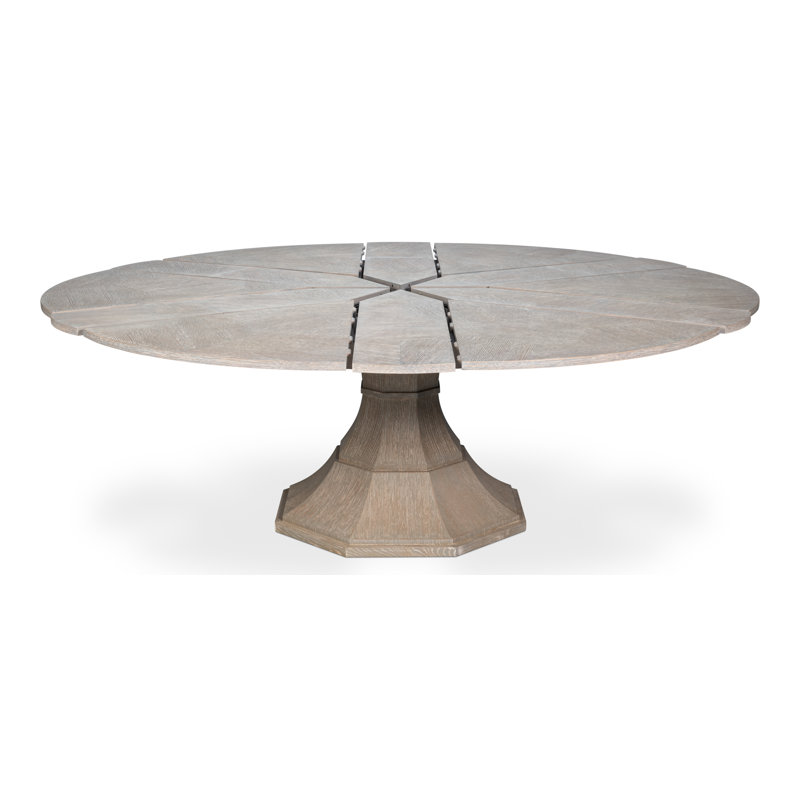 Giselle Round Dining Table, Moonskin, 30"H x 66"L x 66"W