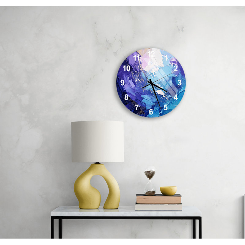 Horloge murale silencieuse texturée, Blanc