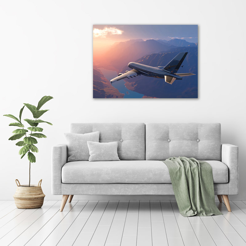 Plane - No Frame Print on Canvas