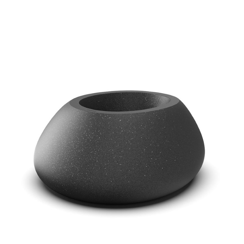 Stone Planter, 11.75" H x 26.5" W x 24.5" D, Anthracite
