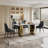 Madigan Faux Marble Top Metal Base Dining Table-98876886