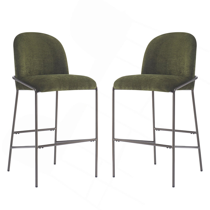 Ensemble de 2 tabourets de bar Galen, Vert