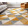 Rubino Modern Geometric White/Yellow Area Rug