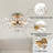 McDuffie  6-Light 17.7" Brushed Brass Crystal Glass Semi Flush Mount