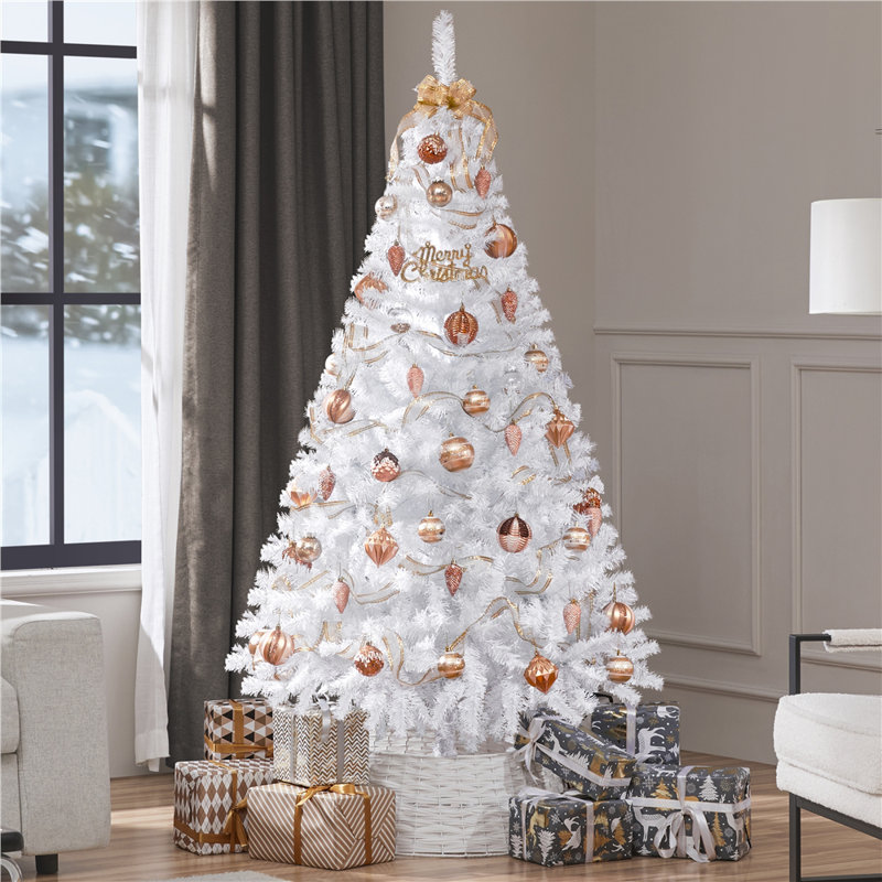 Artificial Christmas Tree with Foldable Stand, White