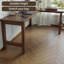 Bureau en bois de noyer clair en forme de L-108959861-108959863
