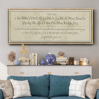 Manuscript Sampler V- Framed Canvas