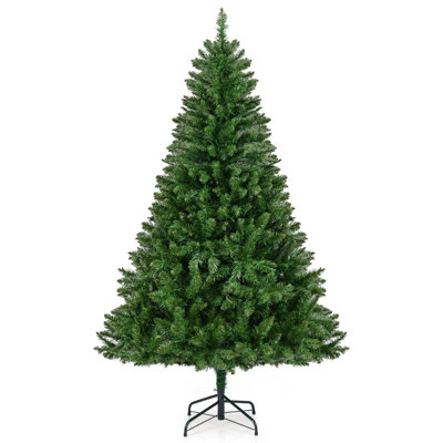 6 FT Artificial Christmas Tree with 814 Branch Tips, 700 Warm White LED Lights