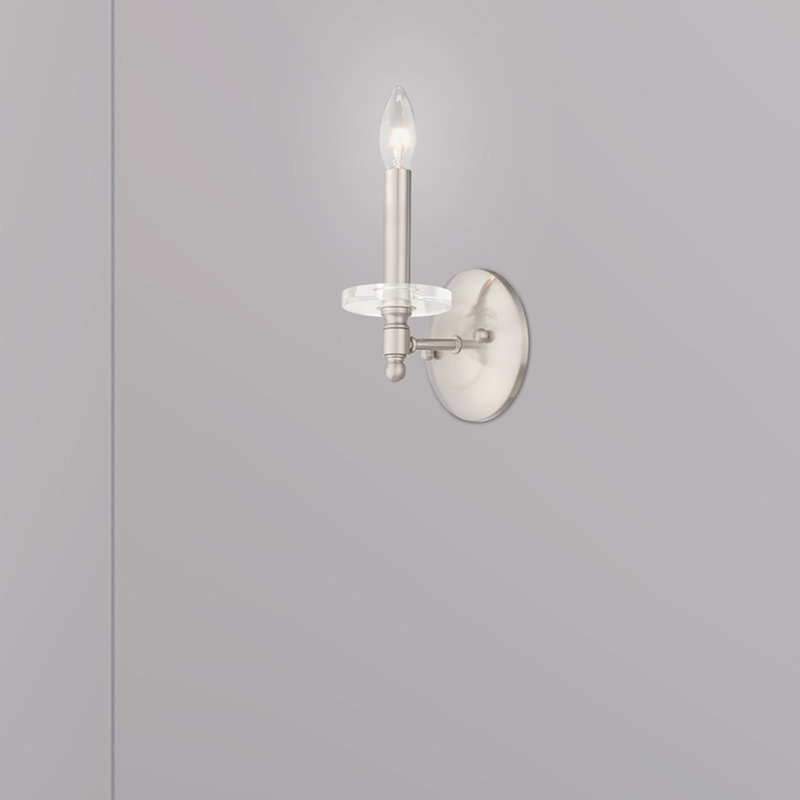 Christofer Candle Wall Light, Brushed Nickel