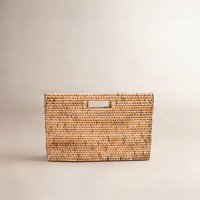 Rattan Free Standing Magazine Rack