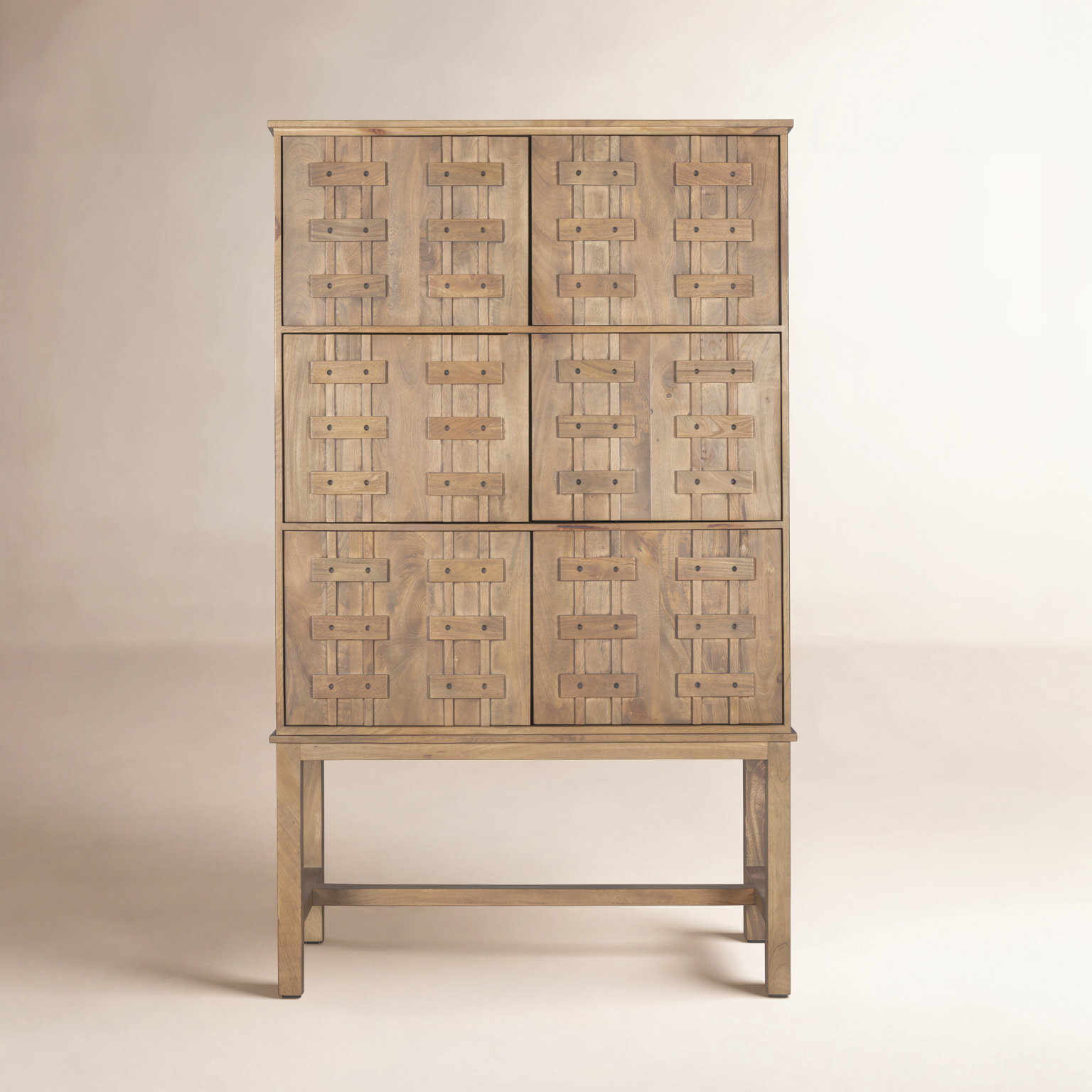 Truss 76.5" Solid Wood China Cabinet