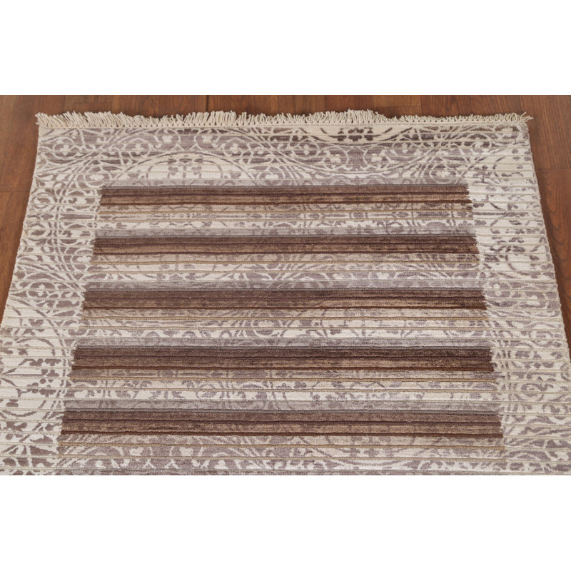 Tapis rayé abstrait moderne 3 x 5