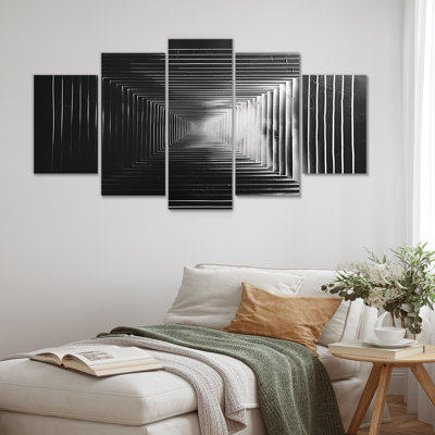 Dadabo - Art mural géométrique pour le salon, 5 pièces