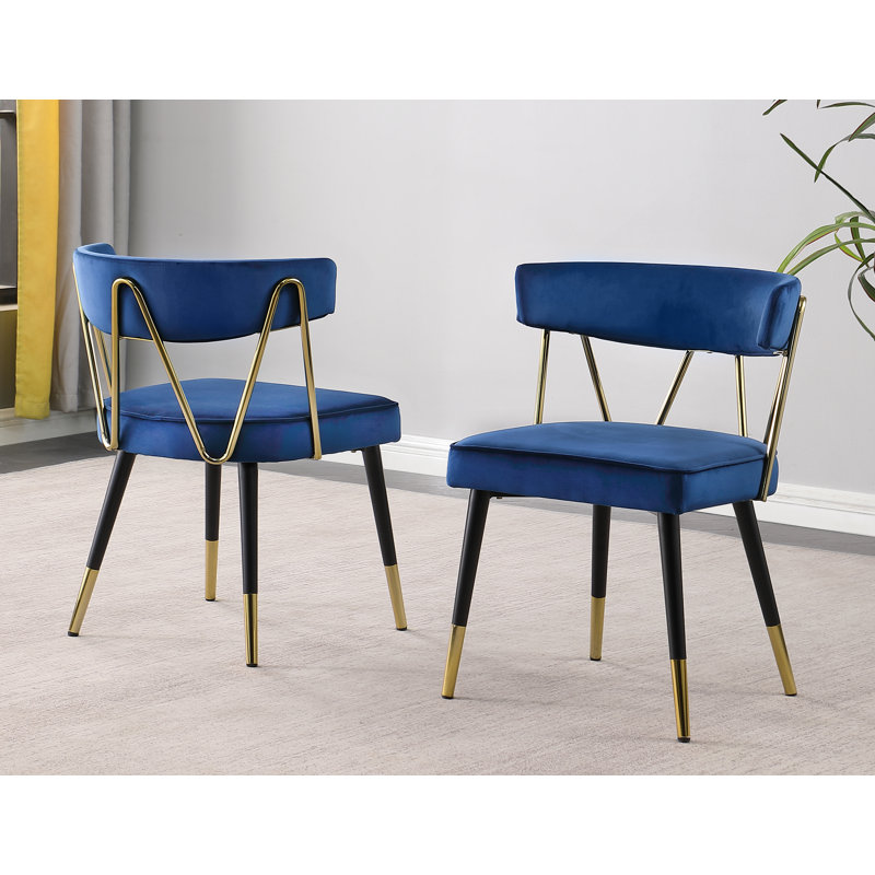 Chaise d'appoint Aarhus , Velours marine