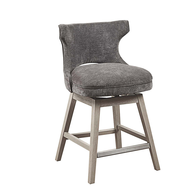 Tabouret de comptoir pivotant-37 _22,75_21, Gris anthracite