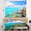 Tapisserie de seascape de mer, jour d’été, avec accessoires suspendus inclus-28500326