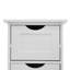 Armoire de rangement blanche pour salle de bain, armoire autoportante avec tiroirs