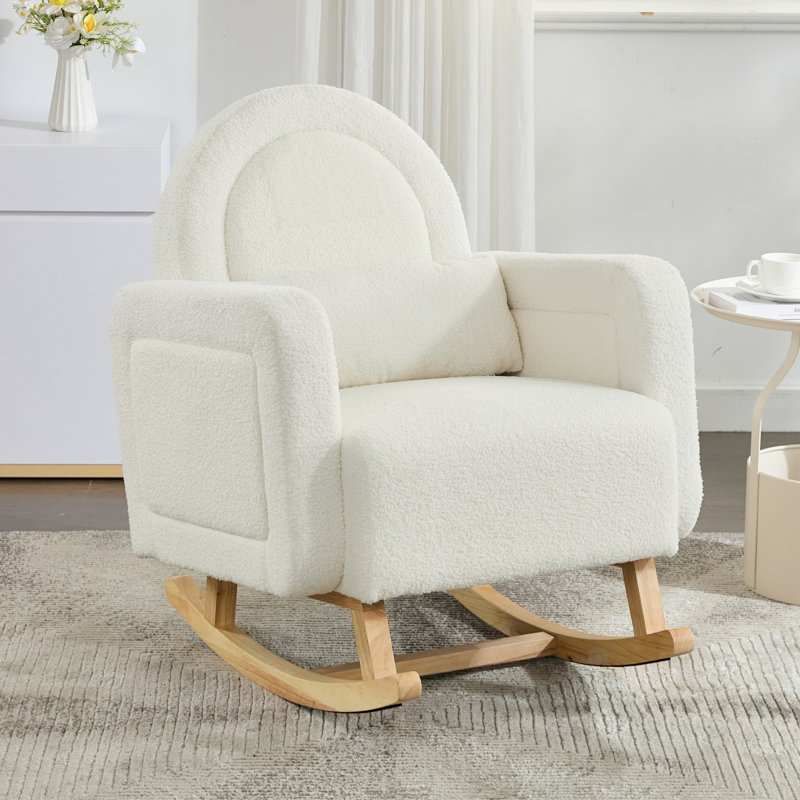 Chaise berçante d'appoint avec coussin pour la maison