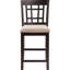 Châtaignier, 5 tables de salle à manger, table à hauteur de comptoir, confortables chaises rembourrées brun clair, rallonge ovale, tabourets de plus de places assises, amovible