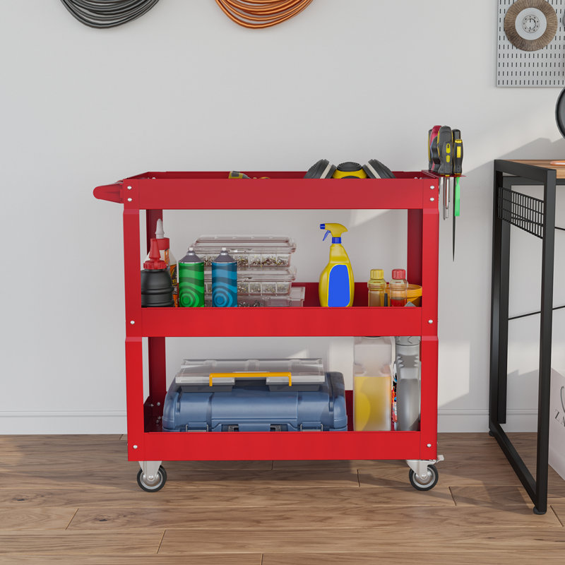 Chariot à outils à 3 niveaux, capacité de 330 lb, chariot