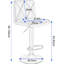 Latresha Swivel Upholstered Adjustable Height Counter Stool with Metal Frame-1991653050