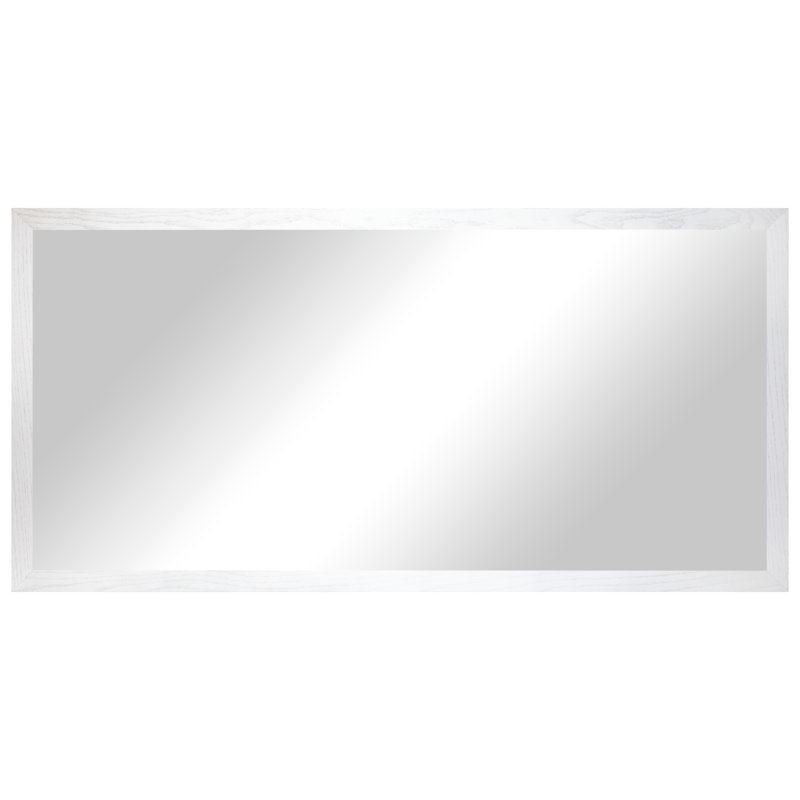 Miroir en bois franc Ebark Designs Ebark - chêne rouge 2 po, 61 po x 30 po, Blanc