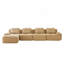 Canapé d'angle modulaire moderne en forme de L, 4 places, 153 pouces (389 cm), tissu velours côtelé, assises profondes, pouf amovible, passepoil nacré, capitonnage, surface antidérapante, aucun assemblage requis, vert-253410121