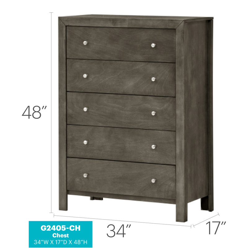 Élégant coffre de rangement transitionnel gris