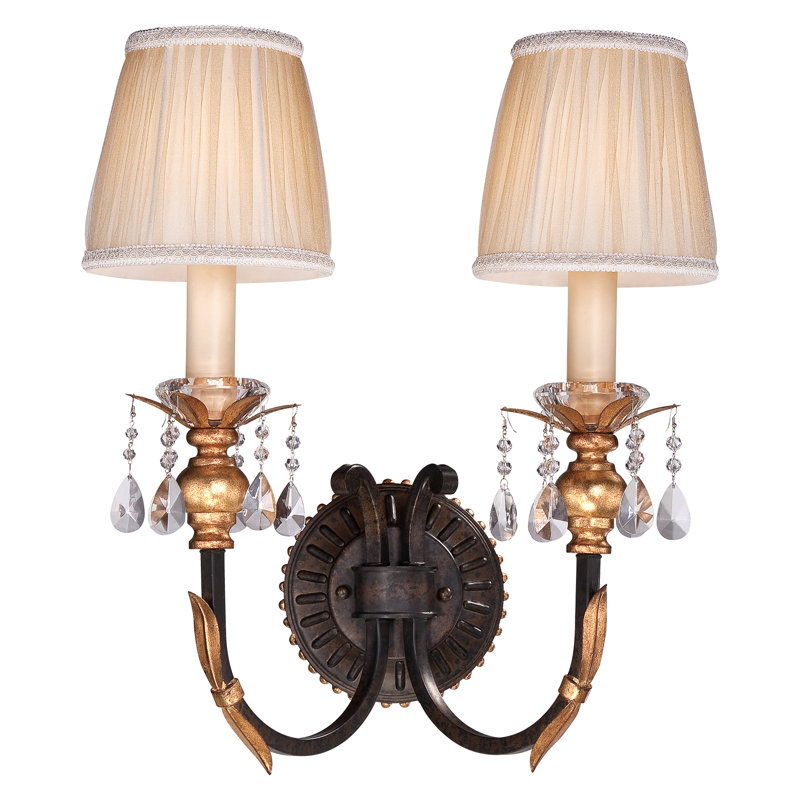 Bella Cristallo Bronze Armed Sconce