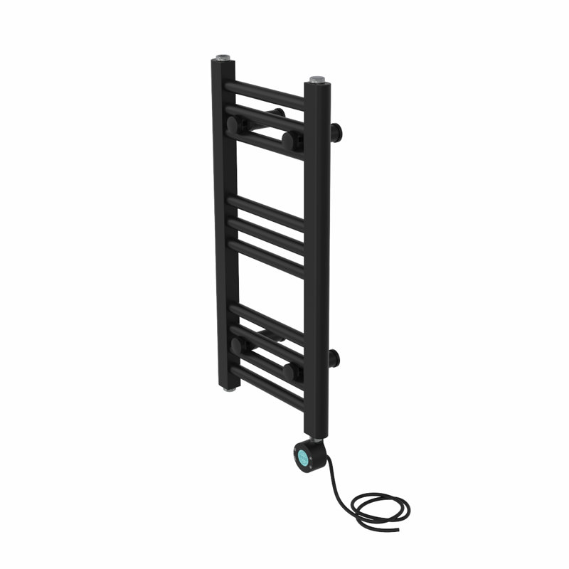 Bryana Straight Towel Rail Heated Towel Rails, Black, 60cm H x 30cm W x 3cm D