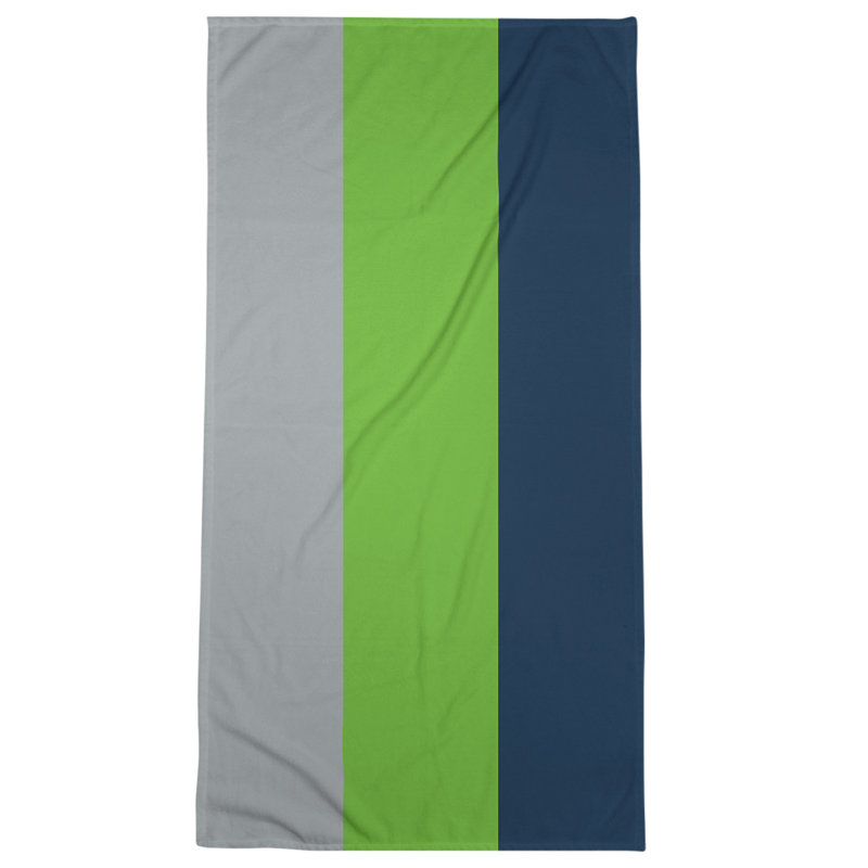 Bath Towel, Gray/Green/Blue