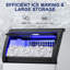 200 lb Machine à glaçons autoportante en acier inoxydable
