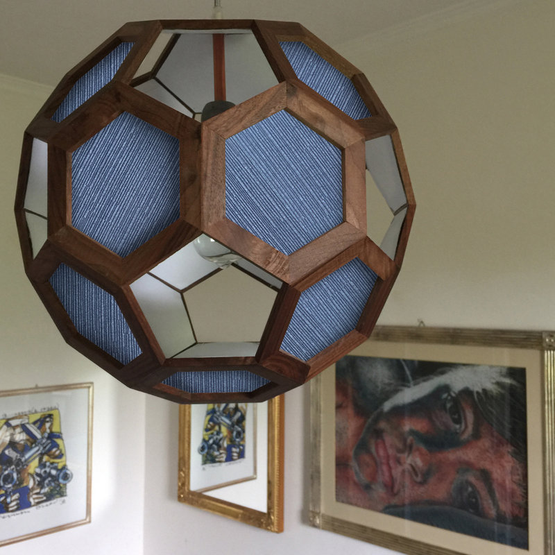 Chevalier 1 - Light Oil Pendant, Walnut/Blue