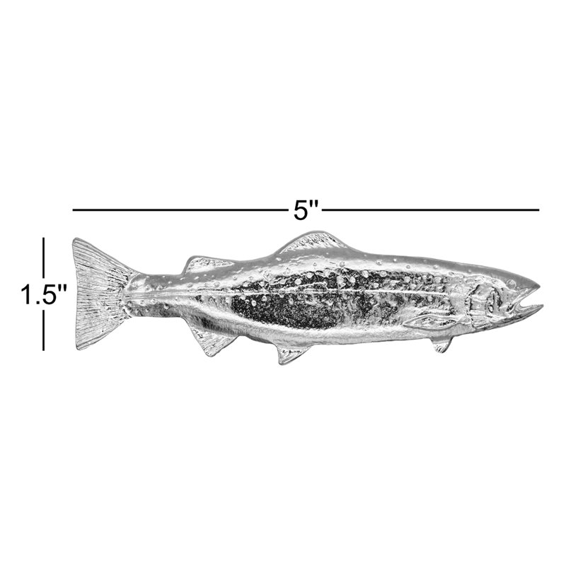 Long Trout 2 15/16" Centre to Centre Novelty Pull, Copper Ox