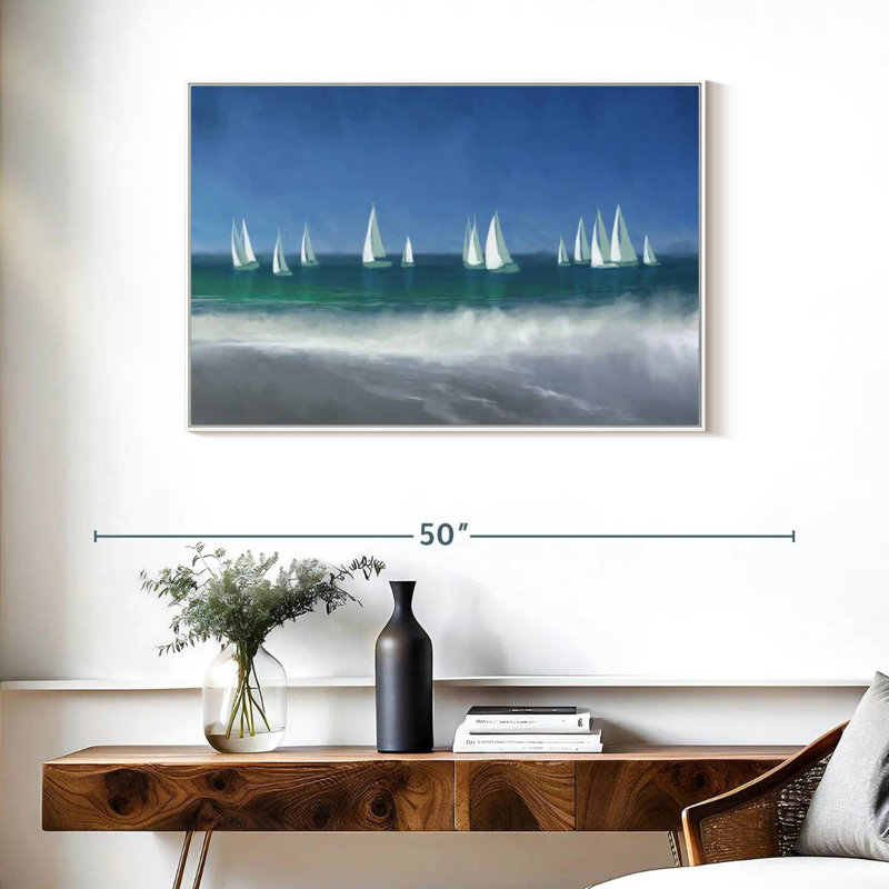 Port de plaisance, Cadre flottant blanc, 37 po x 25 po