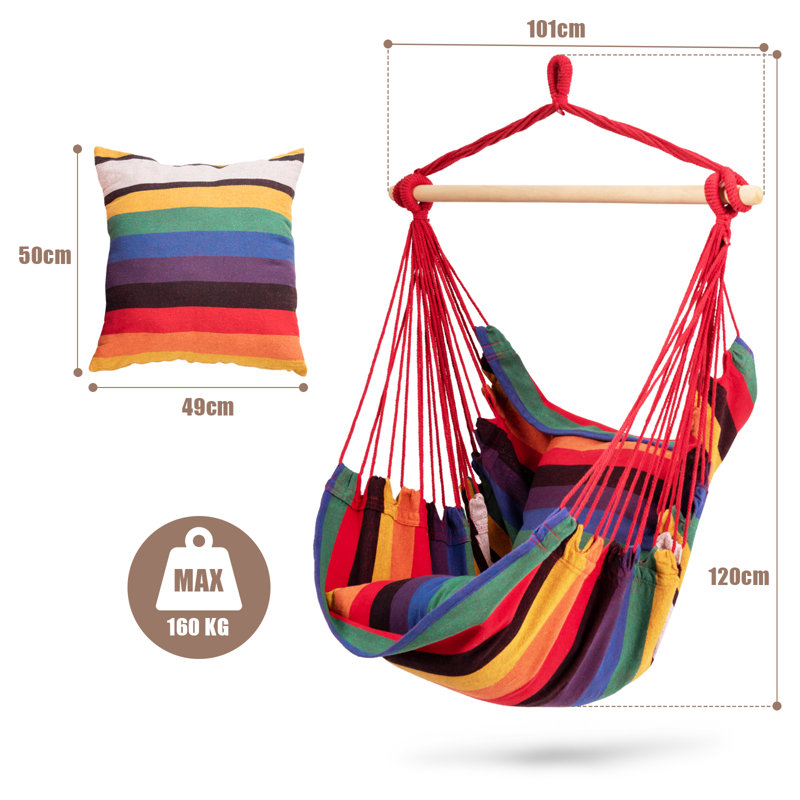 Swing Chair, Red/Yellow/Green