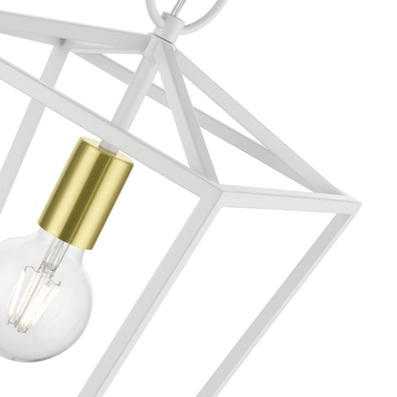 Luminaire suspendu géométrique 1 lumière Howington, Blanc