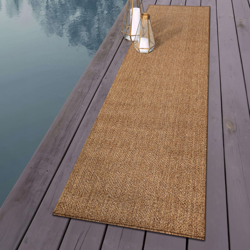 Tapis intérieur / extérieur tissé à plat Diamond / Grid, Tapis de couloir 2 pi 3 po x 8 pi