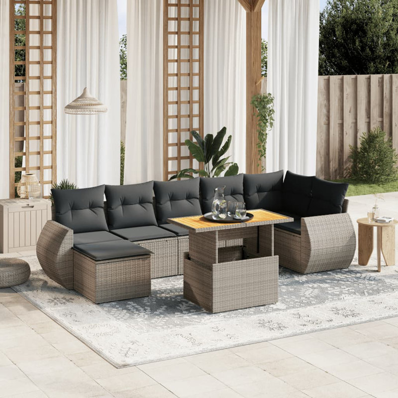 Vidaxl Garden Sofa Set Grey