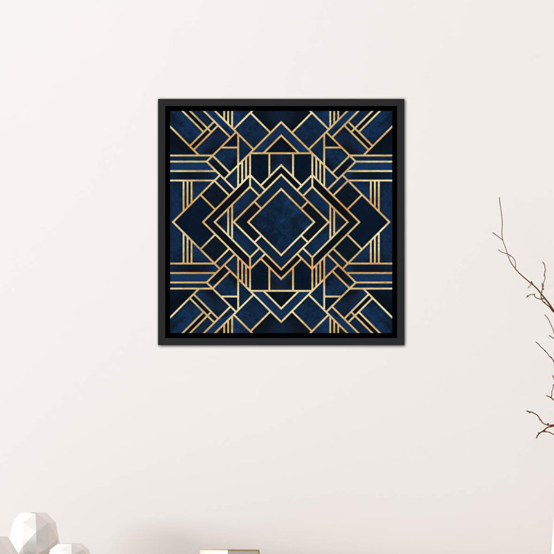 Art déco III par Elisabeth Fredriksson - Impression sur toile tendue sur châssis, H 26 po x l 26 po x P 1,5 po